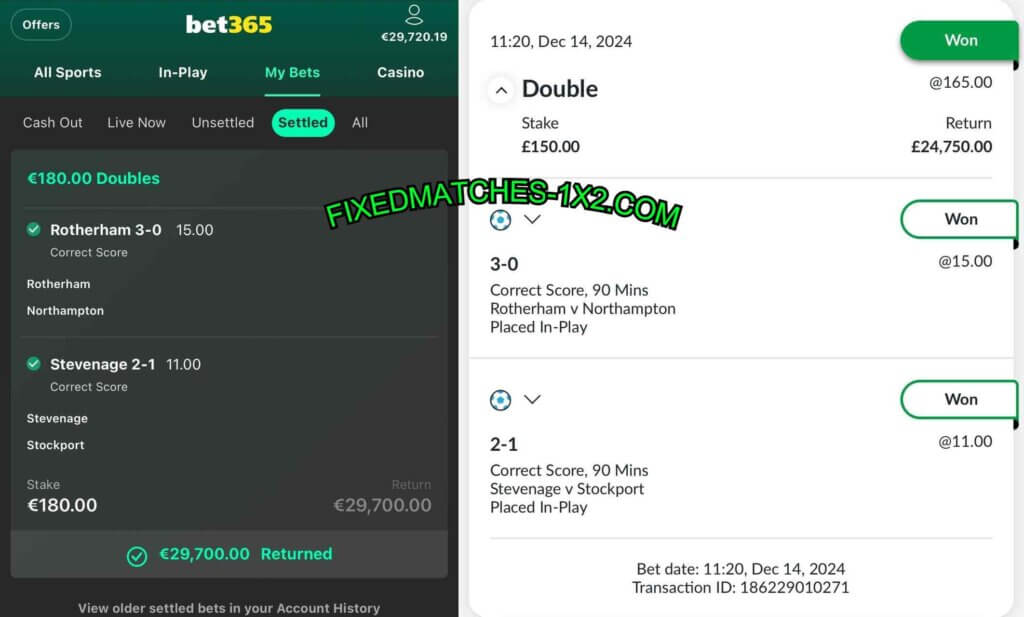 BET365 FIXED BETTING ODDS