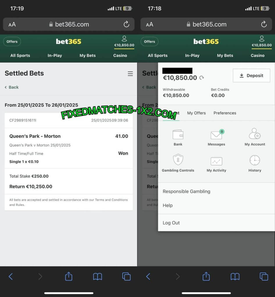 BET365 FIXED HTFT BETTING TIPS