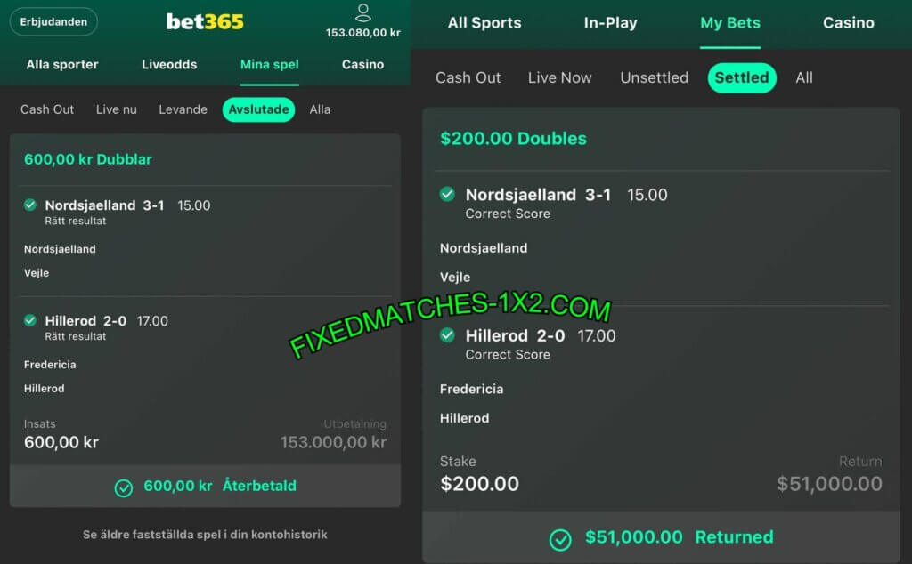 BET365 FOOTBALL FIXED MATCHES BETTING TIPS