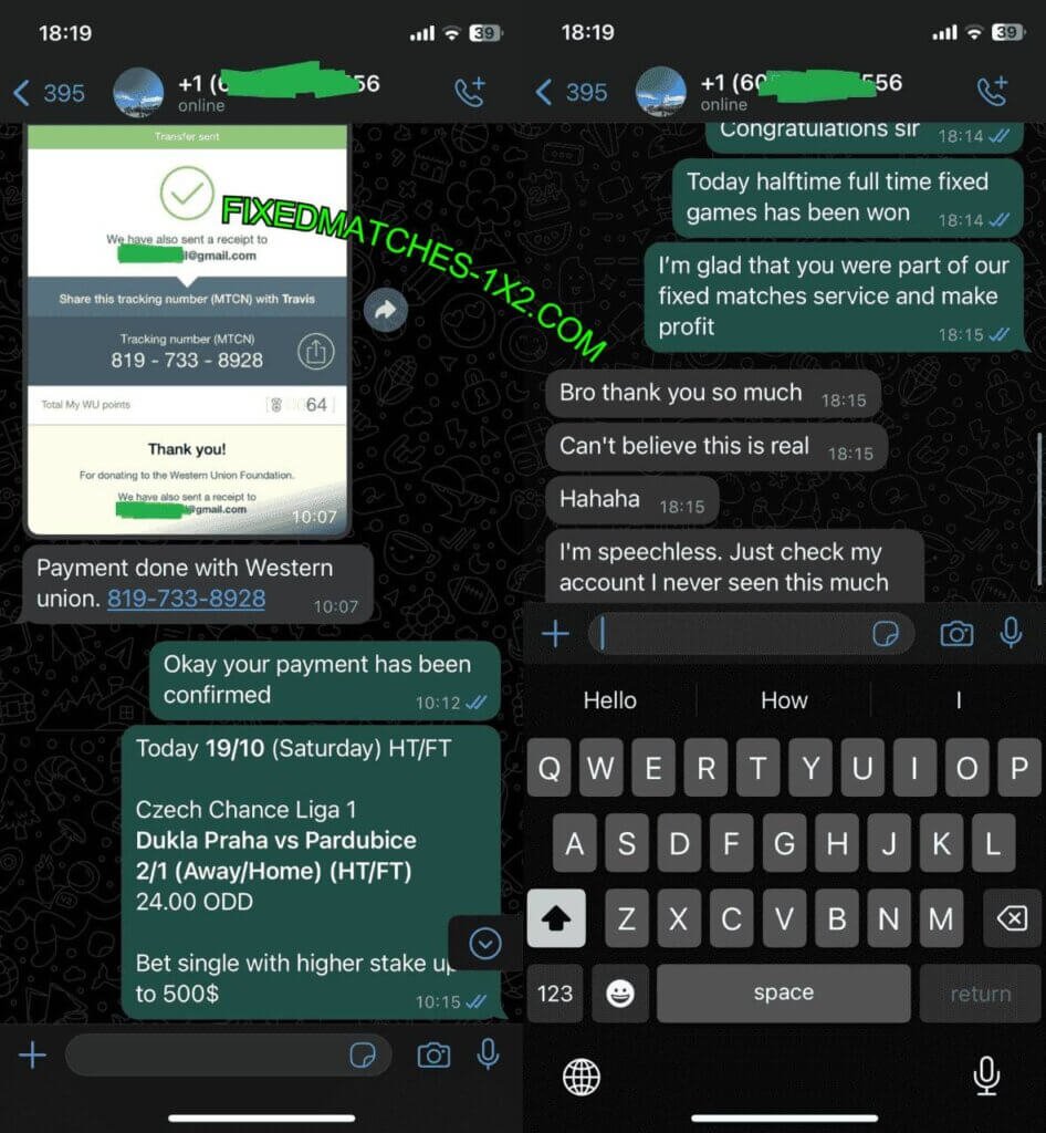 FIXED WHATSAPP MATCHES 1X2 TIPS