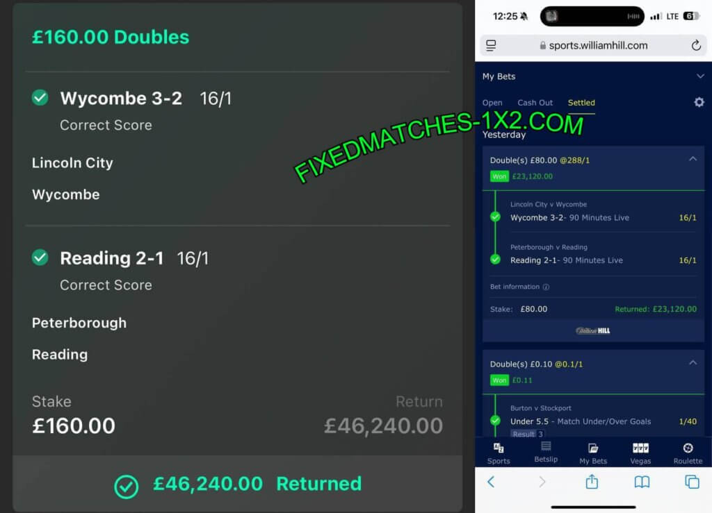 WILLIAM HILL FOOTBALL SURE FIXED MATCHES TIPS