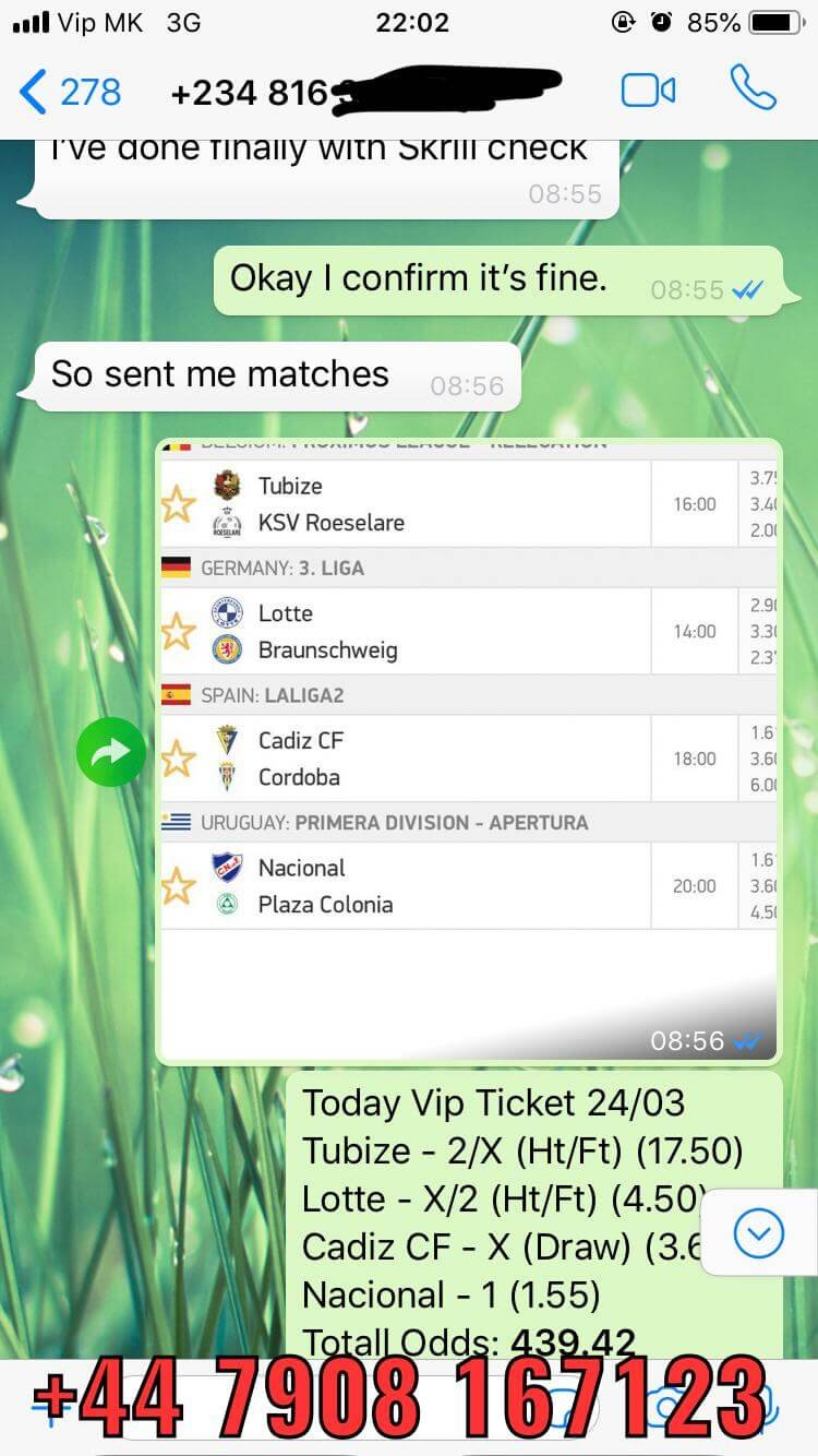 VIP TICKET FIXED MATCHES 100 SURE