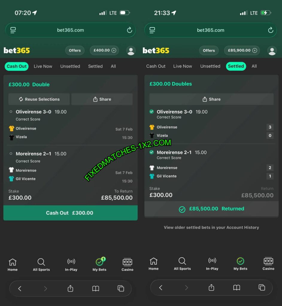 BET365 DOUBLE FIXED MATCHES TIPS BET365 DOUBLE FIXED MATCHES TIPS