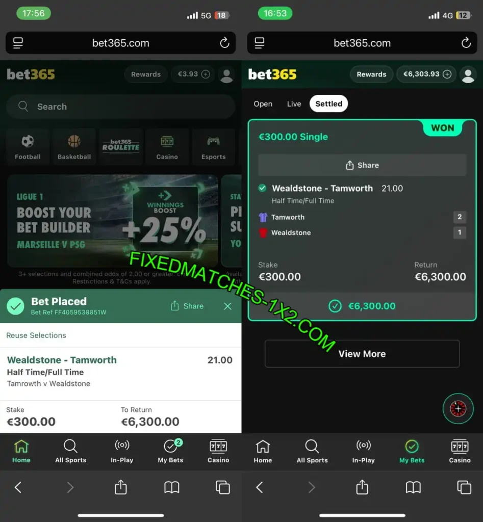 BET365 FIXED MATCH 1X2 BET365 FIXED MATCH 1X2