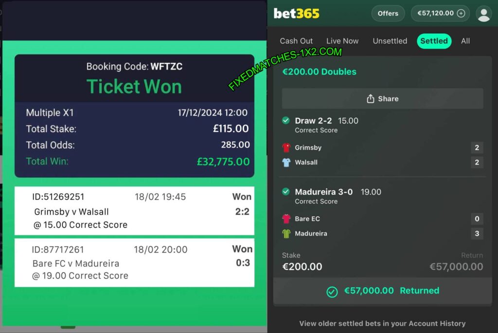 CORRECT BET365 FIXED SCORES CORRECT BET365 FIXED SCORES