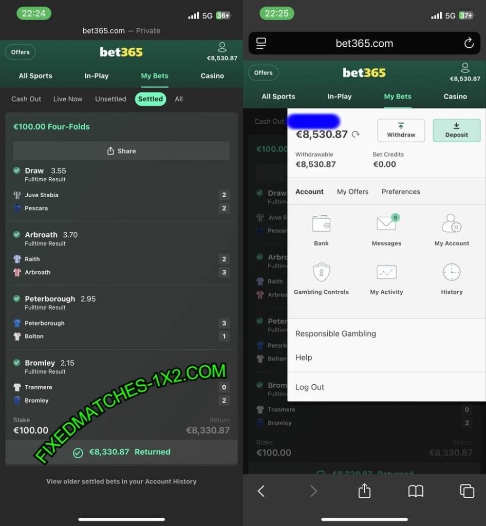 FIXED MATCH 1X2 COMBO TICKET FIXED MATCH 1X2 COMBO TICKET