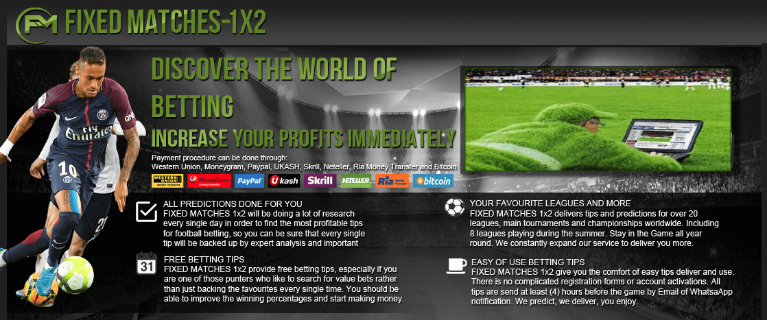 Manipulated Fixed Matches 1x2 - Buy Fixed Matches Today