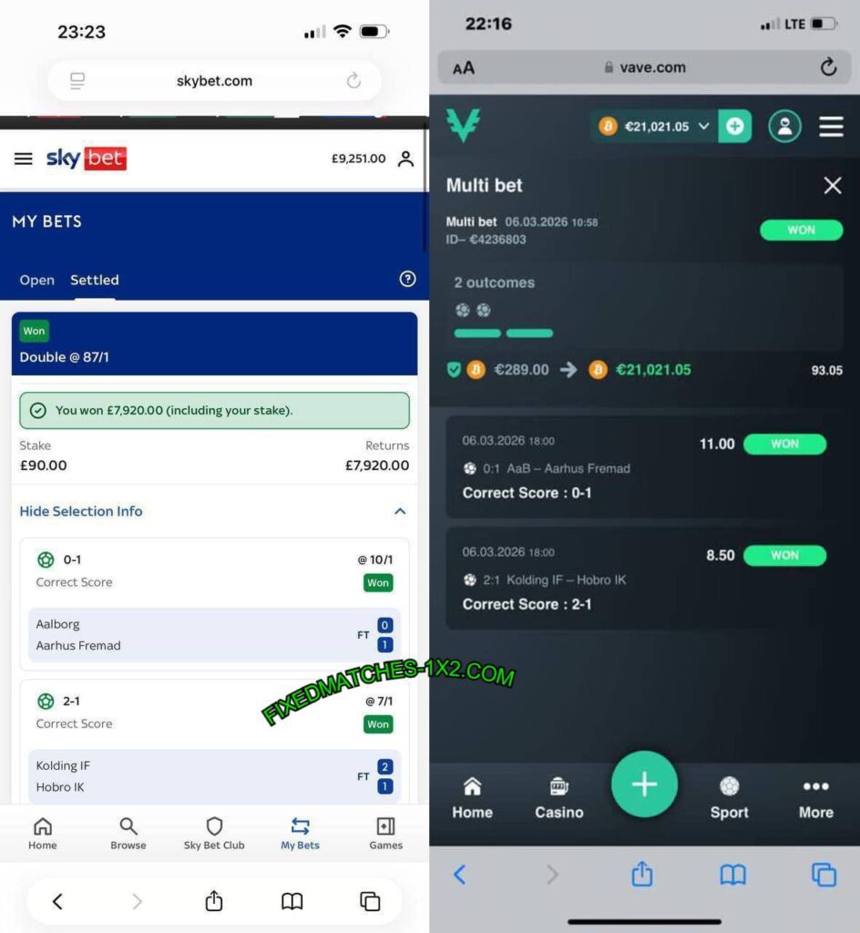 SKYBET CORRECT FIXED MATCHES SCORES SKYBET CORRECT FIXED MATCHES SCORES