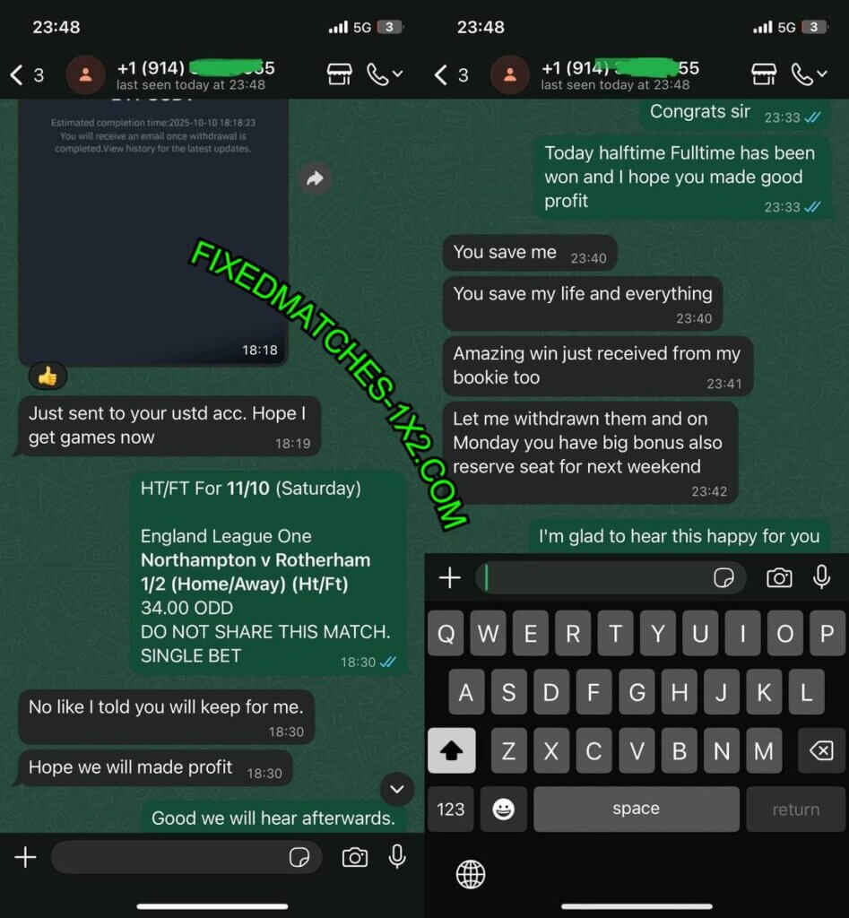 MANIPULATED BET ON WHATSAPP