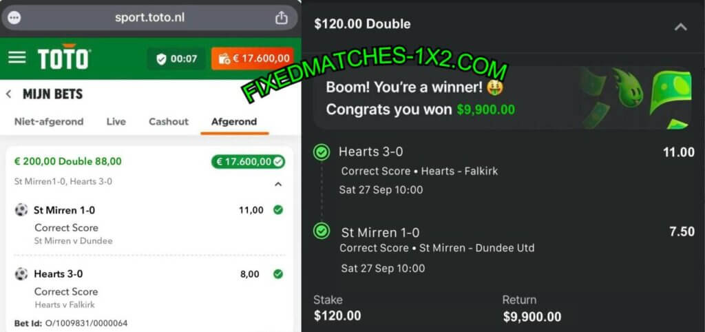 Toto Sport Fixed Matches Tips
