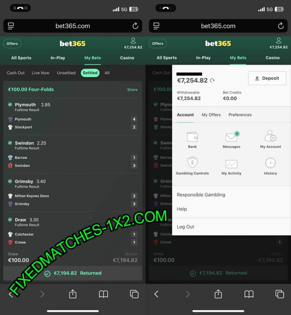 VIP FIXED FOOTBALL MATCHES 1X2