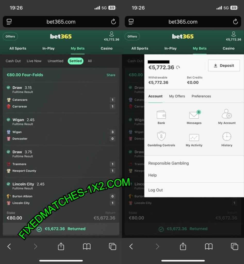 VIP FIXED MATCHES TIPS 1X2 COMBO