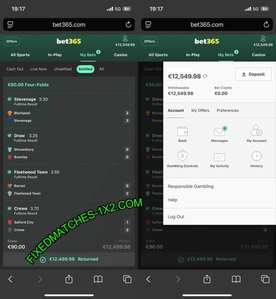 VIP SOCCER FIXED MATCHES 1X2
