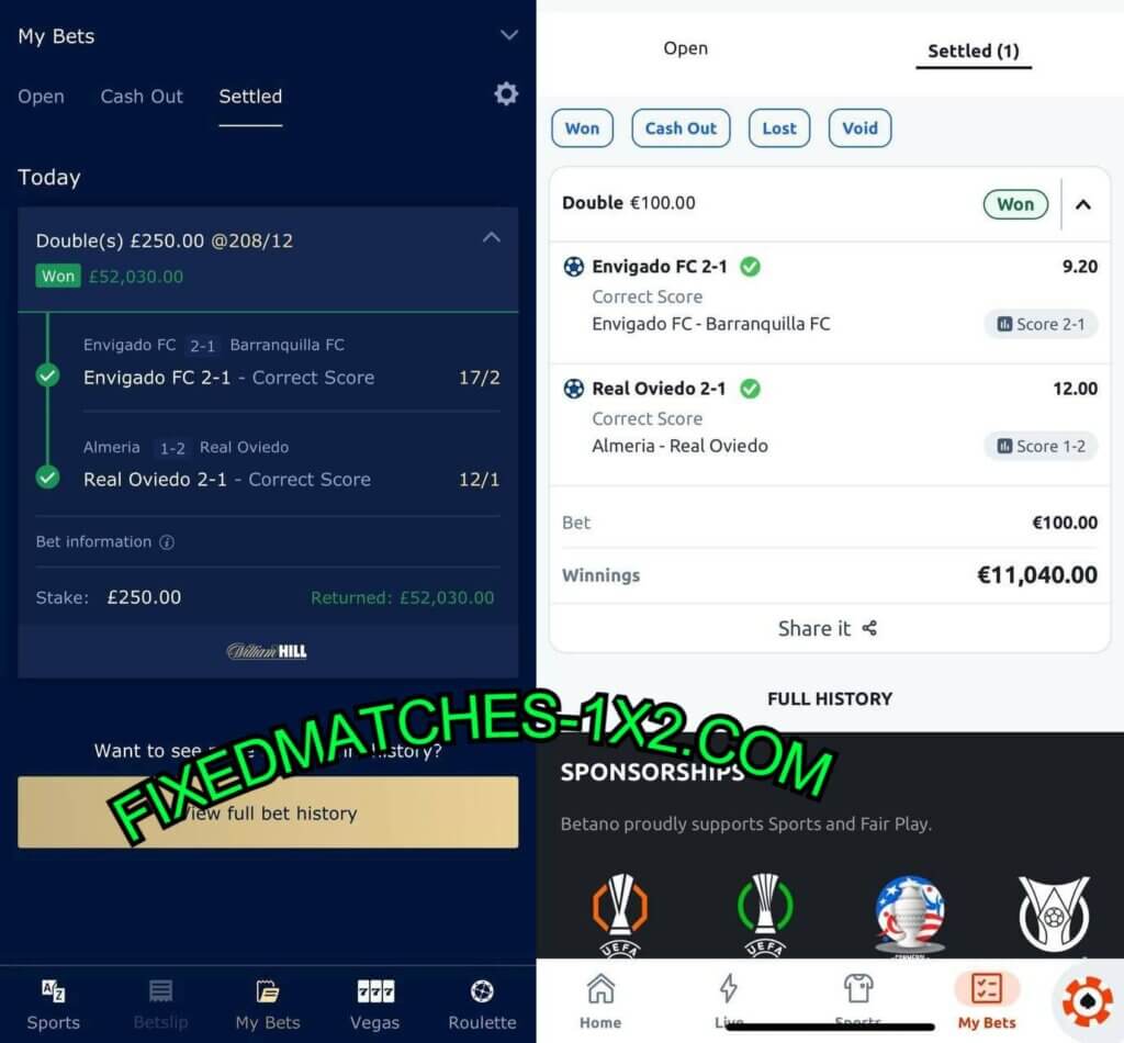 WILLIAMHILL FIXED SOCCER MATCHES